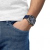 Reloj Tissot Supersport Chrono T1256171705103 negro y azul correa téxtil