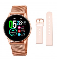 Lotus SmarTime correa malla milanesa y silicona en color oro rosa 50001/A
