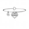 Bracelet with heart sister pendant Kidult family in steel ES731626