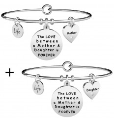 Conjunto dos pulseras madre e hija para siempre Kidult family ES231578