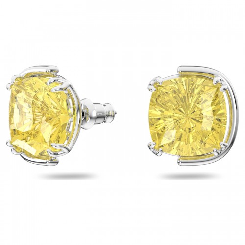 Swarovski Harmonia stud earrings 5616511 yellow crystal rhodium plated