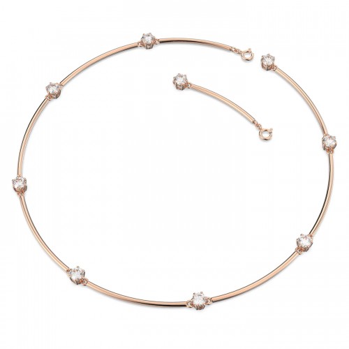 Collar Constella Swarovski cristales blancos baño oro rosa 5609710