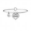 Pulsera colgante corazón abuela de Kidult family en acero ES731610