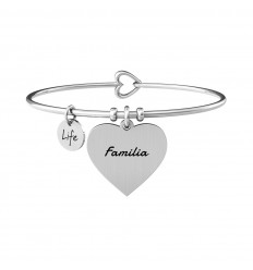 Kidult familia heart pendant bracelet in stainless steel ES731259
