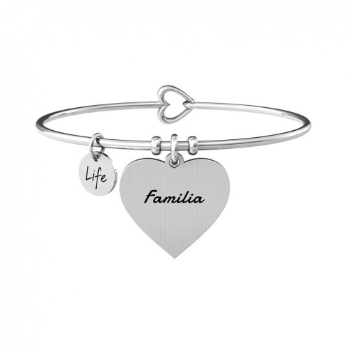 Kidult familia heart pendant bracelet in stainless steel ES731259