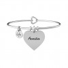 Pulsera con colgante de corazón familia de Kidult en acero ES731259