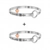 Bracelet mother and daughter love Kidult family in steel ES731106