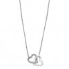 Lotus Style woman necklace in steel with intertwined hearts LS1912-1/1
