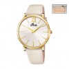 Lotus Smart Casual woman watch 38mm gold color case mesh strap 18729/1