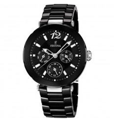 Festina Ceramic woman watch F16641/1 black color with calendar