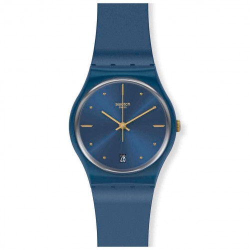 Swatch Original Gent PEARLYBLUE GN417 blue dial silicone strap