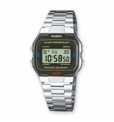 Casio Vintage watch with stainless steel bracelet silver case A163WA-1QES