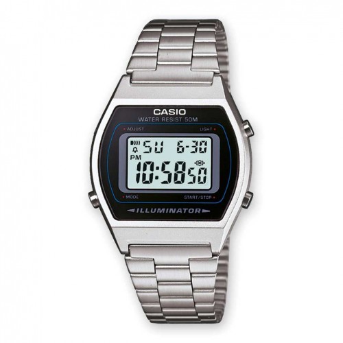 Reloj Casio Vintage con luz led y caja plateada B640WD-1AVEF