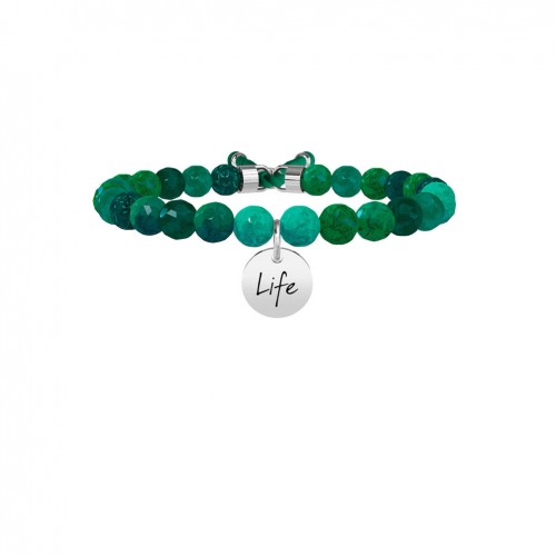 Green agate elastic harmony bracelet Kidult symbols ES231530