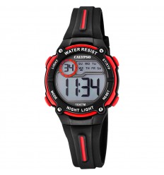 Reloj Calypso Digital Crush K6068/6 niño color rojo y negro