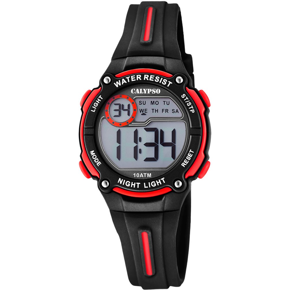Calypso Digital Crush K6068/6 red watch and in black boy\'s