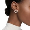 Swarovski Una stud earrings heart-shaped white rose gold plated 5628659