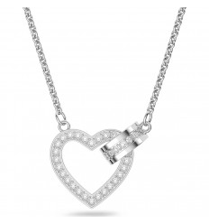 Swarovski Lovely necklace 5636444 heart white crystals rhodium plating