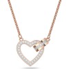 Swarovski Lovely necklace 5636445 heart white crystals rose gold plating