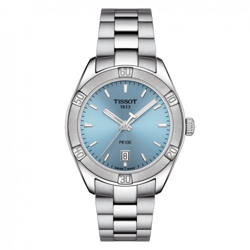 Reloj Tissot PR100 Sport Chic mujer esfera azul T1019101135100