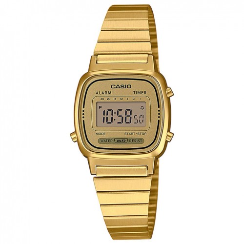 Casio Vintage LA670WEGA-9EF Gold Stainless Steel Bracelet Watch