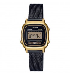 Rellotge Casio Vintage braçalet color negre caixa daurada LA670WEMB-1EF