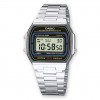 Casio Vintage brazalete acero inoxidable caja color plata reloj A164WA-1VES