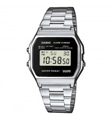 Rellotge digital Casio Vintage braçalet acer inoxidable esfera negra A158WEA-1EF