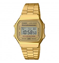 Casio Vintage watch bracelet and case in gold color A168WEGA-9EF