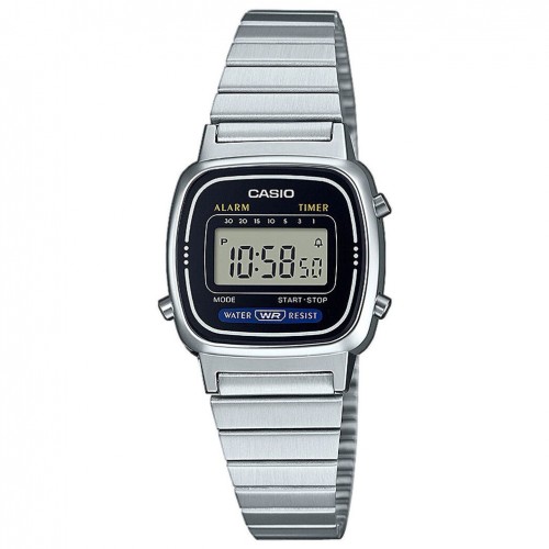 Casio Vintage mini LA670WEA-1EF watch, stainless steel bracelet, resin case