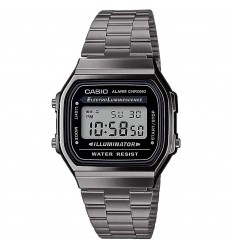 Rellotge Casio Vintage braçalet acer inoxidable color negre A168WEGG-1AEF