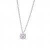 Penjoll forma circular en or blanc de 18 quirats 9 diamants talla brillant