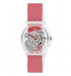 Rellotge Swatch Gent CLEARLY RED STRIPED corretja silicona roja GE292