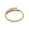 18-carat rose gold bangle bracelet with 12 multicolor stones