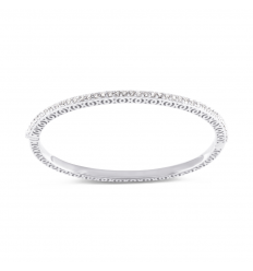 Pulsera esclava en oro blanco de 18 quilates con 41 diamantes