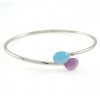 Slave white gold Calcedonia blue and purple MET/S720/CAP: 01