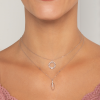 Circular pendant in 18-carat white gold with a brilliant cut diamond