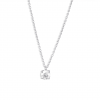 Colgante con 1 diamante circular en oro blanco 18 quilates