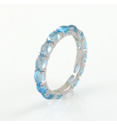 Anillo Oro Blanco y Topazio Azul CAP/A011T:01