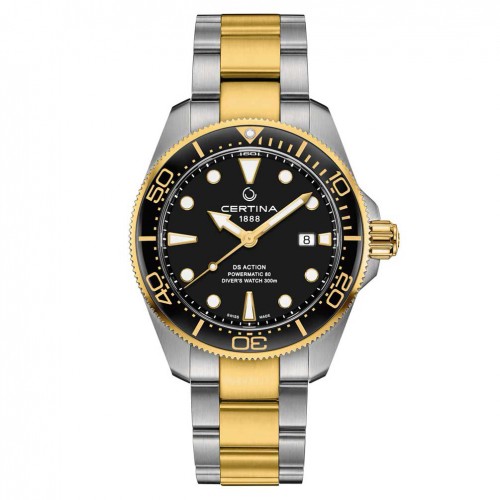 Certina DS Action Diver Automatic C0326072205100 black steel gold pvd