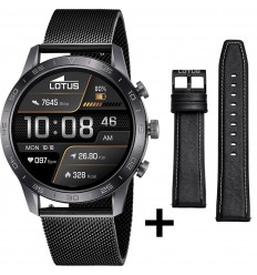 Smartwatch Lotus 50048/1 negre amb braçalet acer negre i corretja pell