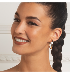 18 carat hoop yellow gold earrings