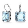 Swarovski Millenia square cut earrings blue rhodium plated 5619472
