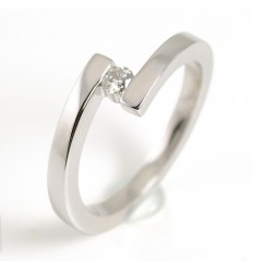 Anillo Oro Blanco y Diamante 78750