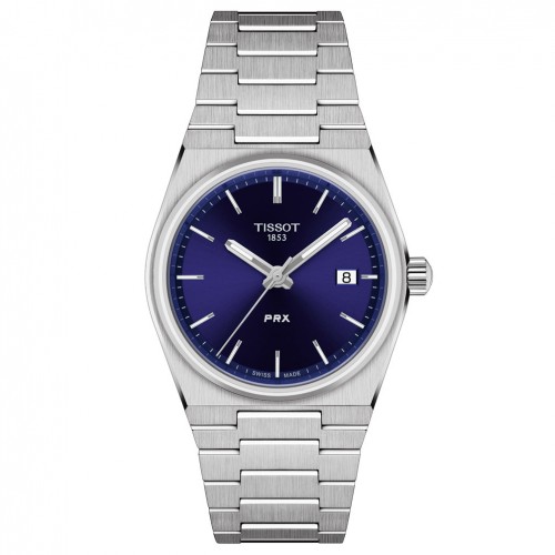 Rellotge Tissot PRX 35mm esfera blava braçalet acer T1372101104100