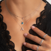 18 carat white gold necklace with letter of brilliant GVS cut diamonds