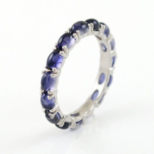 Ring white gold and Iolite CAP/A011I: 01