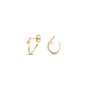 Arracades en or groc de 18 quirats amb 2 diamants talla brillant