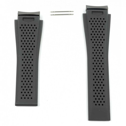 Corretja cautxú negra perforada FT6143 21,50mm rellotge TAG Heuer Carrera Heuer 02 43mm CBG201 i CBG2052