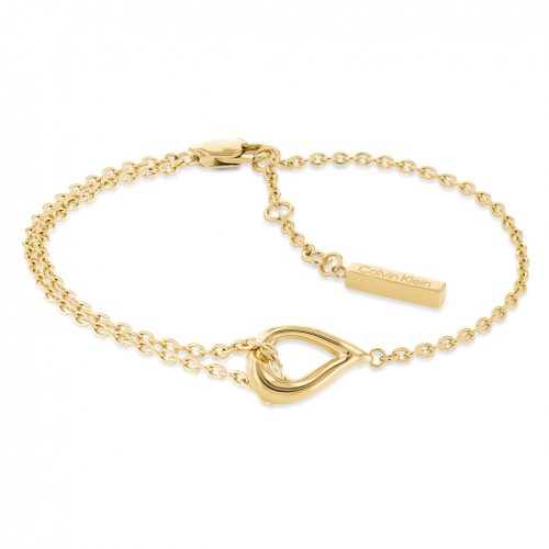 Polsera Calvin Klein Sculptured Drops dona en acer color or 35000077